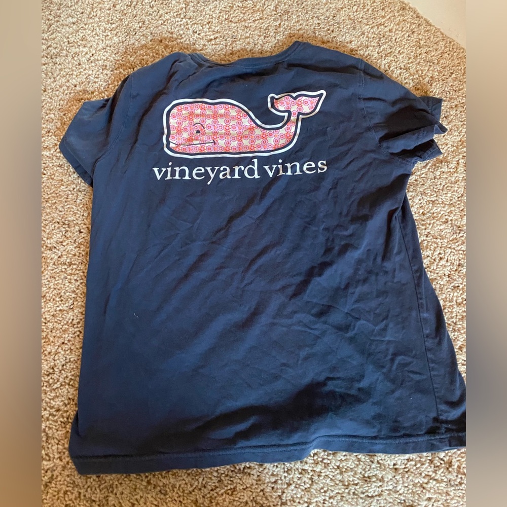 Navy and Pink Vineyard Vines T-shirt